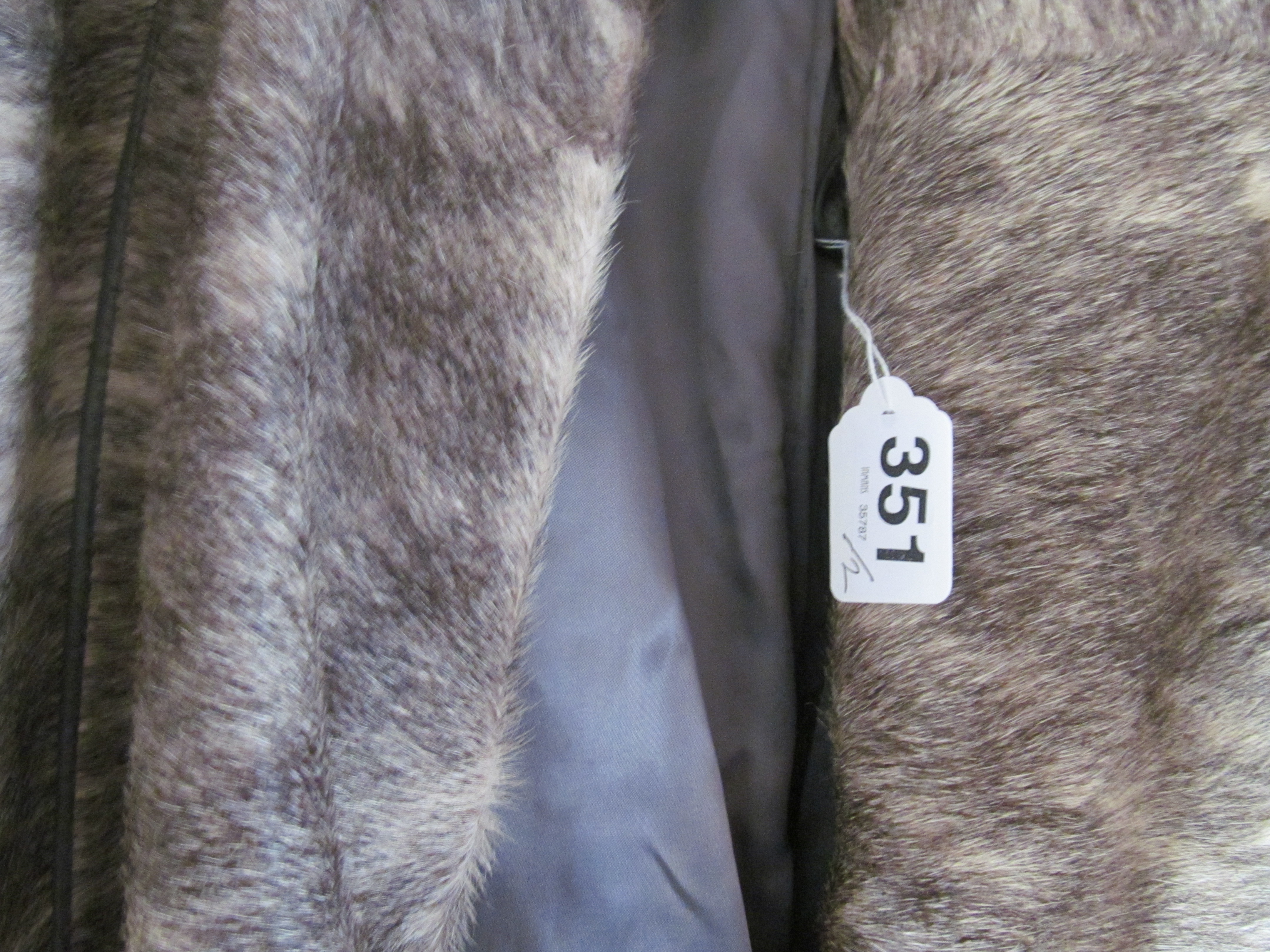 A fur coat and hide coat - Image 2 of 2