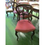 A set of six Victorian rosewood chairs