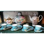 Four Royal Albert cups and saucers, and other china.