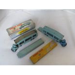 Two Dinky Pullmore car transporters (one boxed) and two ramps