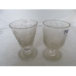 Two early 19th Century Masonic glasses