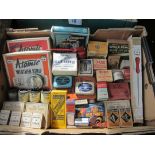 Various vintage items from an ironmongers including; John Bull Mend Tear, Meta, Slip-Nots et cetera