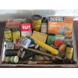 Various vintage garden related items including; brass sprays, books, gardening and pest control