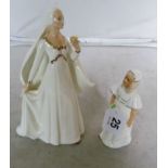 Two Royal Doulton figures Bride and Bridesmaid