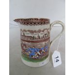 A 19th Century jug with scenes of football match