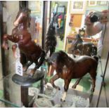 Two Beswick horses