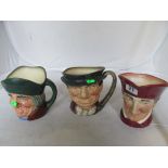 A Royal Doulton character mug Jonny Mellor and two other character mugs