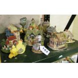 A Lilliput Lane model and two other resin models