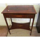 An Edwardian inlaid mahogany side table