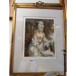 A pair of gilt frame prints Richard Smyth and George James of ladies