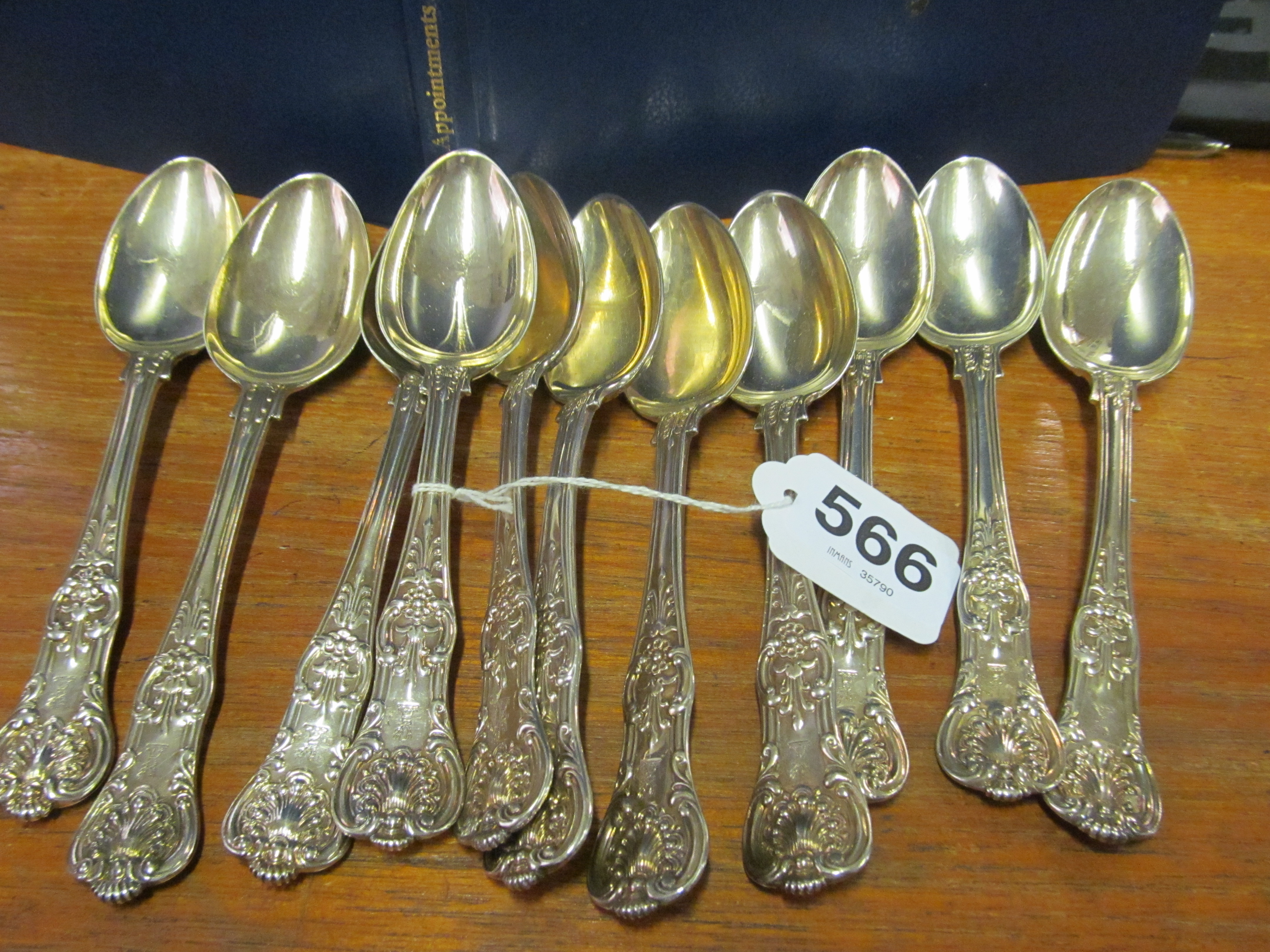 A set of eleven Victorian mixed spoons 20ozs. - Image 2 of 2