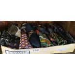 Twenty-nine designer silk ties