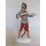 A Herend porcelain figure gentleman with sword