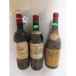 A 1962 Chateau Beychevelle Grand Vin, 1962 Cos D'Estournel Saint-Estephe and 1969 South African