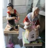 A pair of Staffordshire figures Cobbler and wife