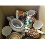 Some Clarice Cliff style china and other china