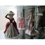 Three Coalport figures Lady Francis, Ladies of Fashion Margaret and Martta.