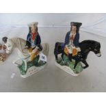 A pair of Staffordshire figures Dick Turpin and Tom King