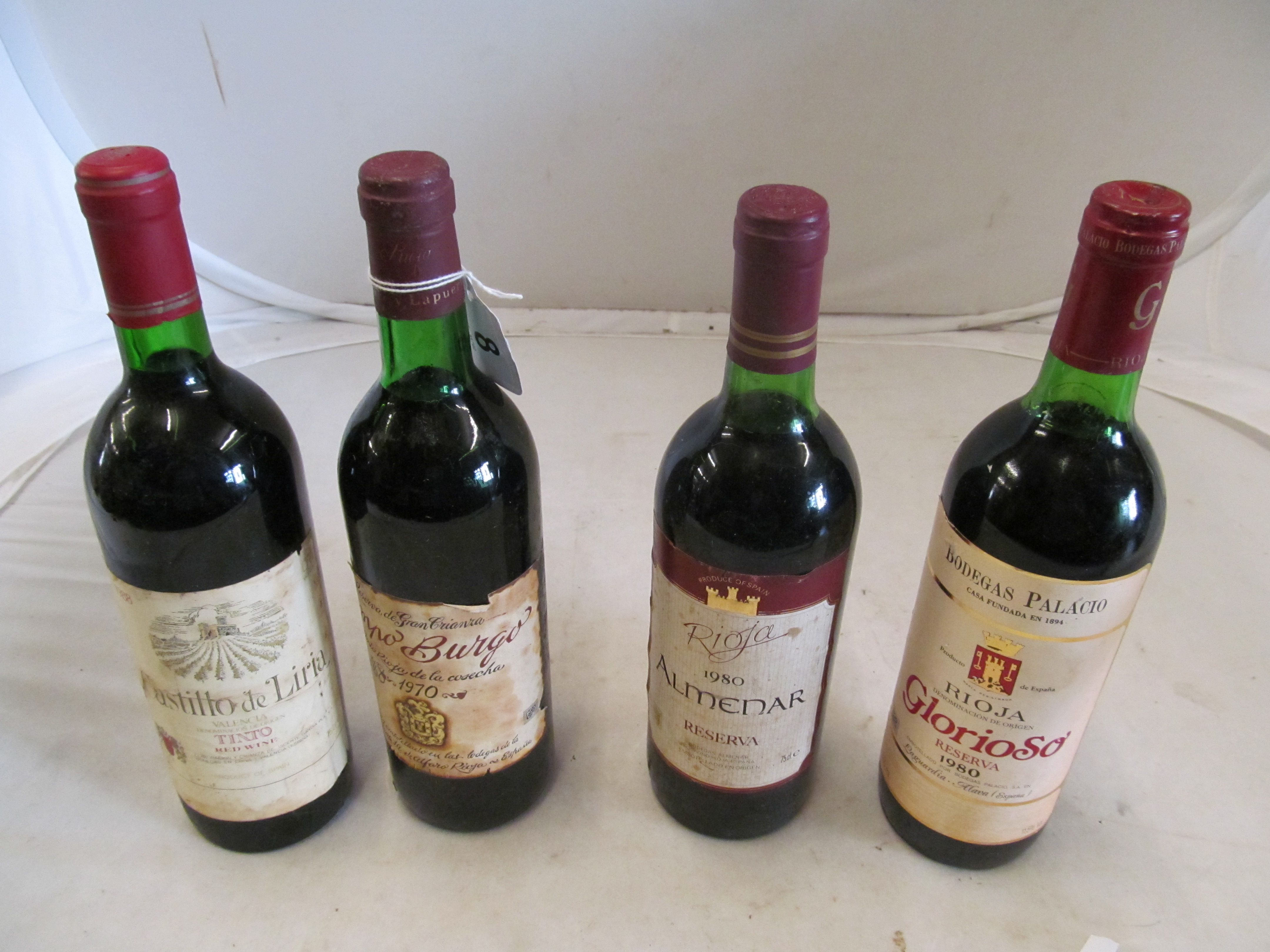 A 1970 Campo Burgo and three bottles of Rioja.