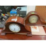 Two mahogany mantel clocks