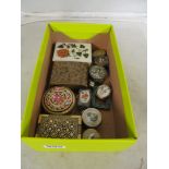 Various decorative boxes