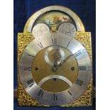 A 19th Century cased mahogany longcase clock, blind fret decoration, eight day striking and