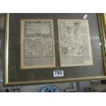 Thomas Kitchen hand coloured map print Surrey and another Road from Chelmsford to Maldon & Raleigh