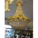 A chandelier with dome base.