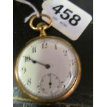 An 18k gold pocket watch