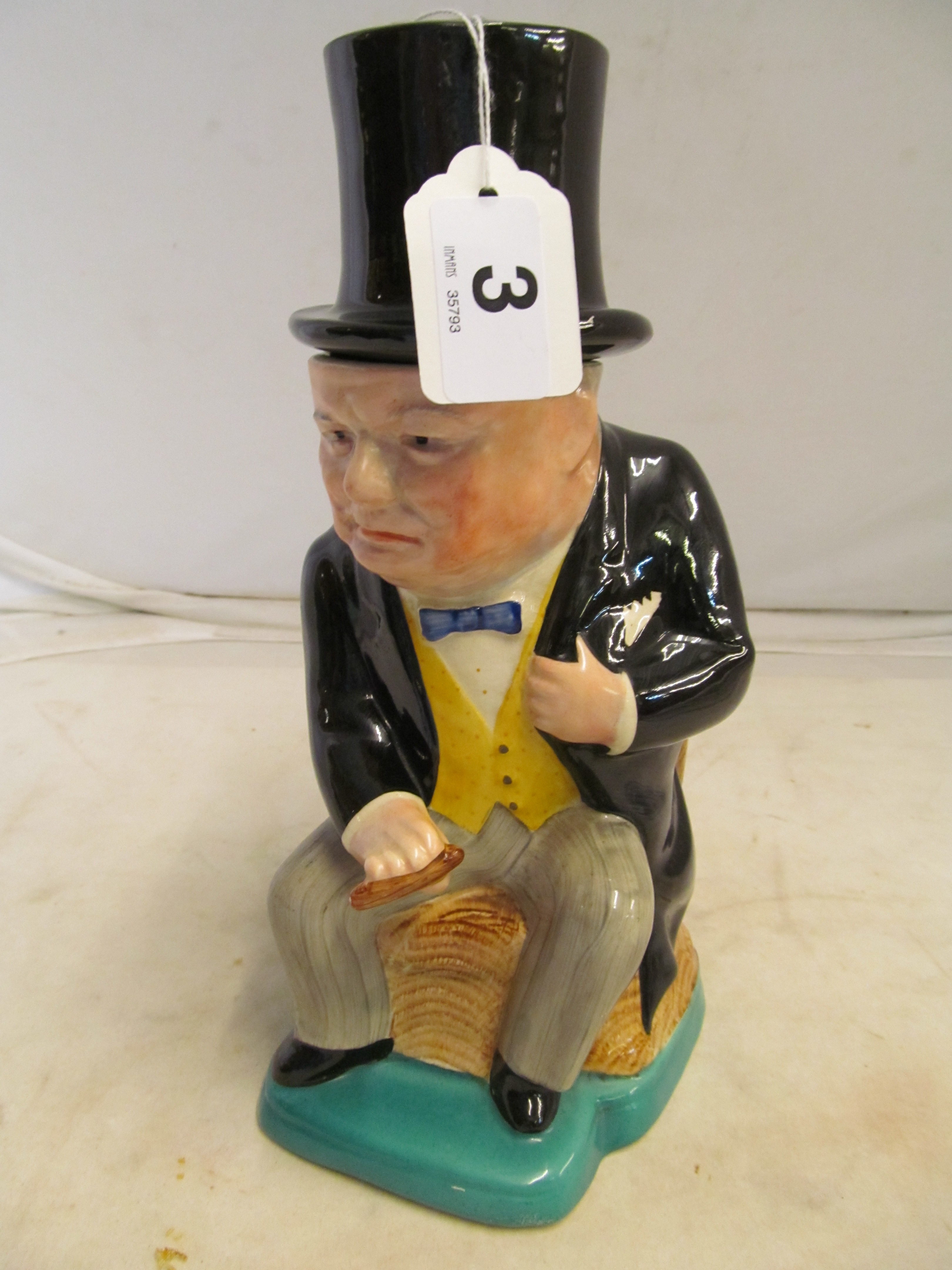 A Kirkland Pottery Toby jug Winston Churchill in top hat