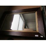 A rosewood frame mirror