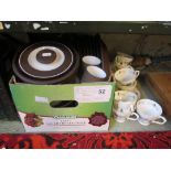 A Hornsea pottery part dinner set and a Mayfair bone china part teaset.