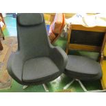 An Ikea swivel chair and stool