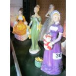 Three Royal Doulton figures; Good Day Sir, Coralie and Lorna