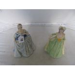 Four Franklin Mint porcelain figures Elizabeth I, Catherine The Great, Marie Antoinette and Isabella