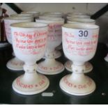 A set of eleven Royal Doulton goblets 'Twelve Days of Christmas'