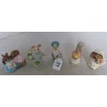 Five Beswick Beatrix Potter figures.