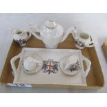 A Goss dolls' teaset and other crested china