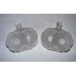 Two Lalique Perfume Bottles "Deux Fleurs", Two Flowers, signed "Lalique France" to the base,