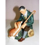 A Royal Doulton figurine - The Master HN2325 - Shepherd & Dog Figure, 6.5" tall.