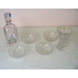 A selection of glasswares including a Orrefors glass decanter signed to its base,