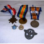 A trio of World War One medals for a Sapper F.