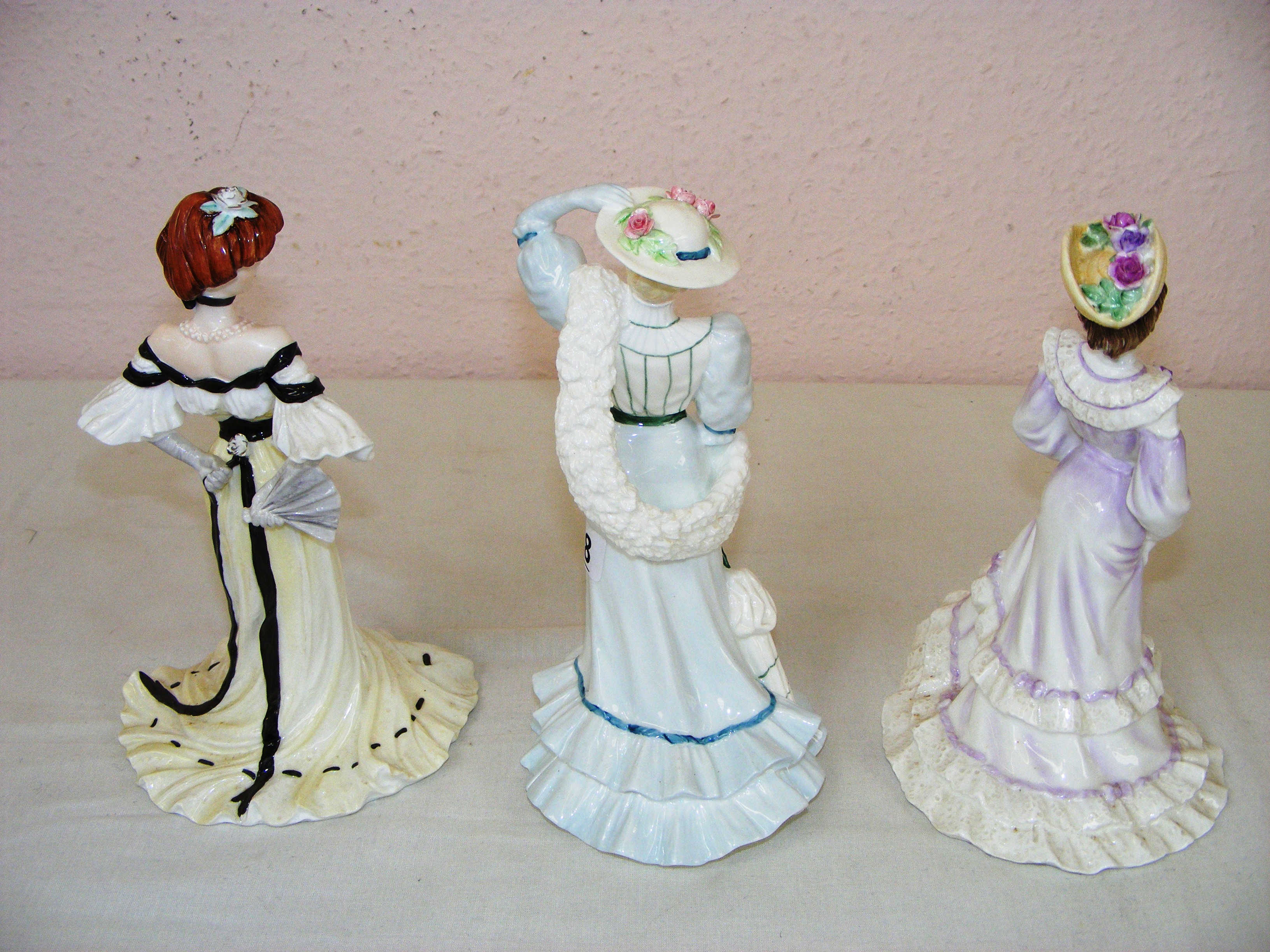 Three Coalport figurine including 'Beatrice at the garden party' 'Louisa at Ascot' & 'Alexandra at - Image 2 of 3