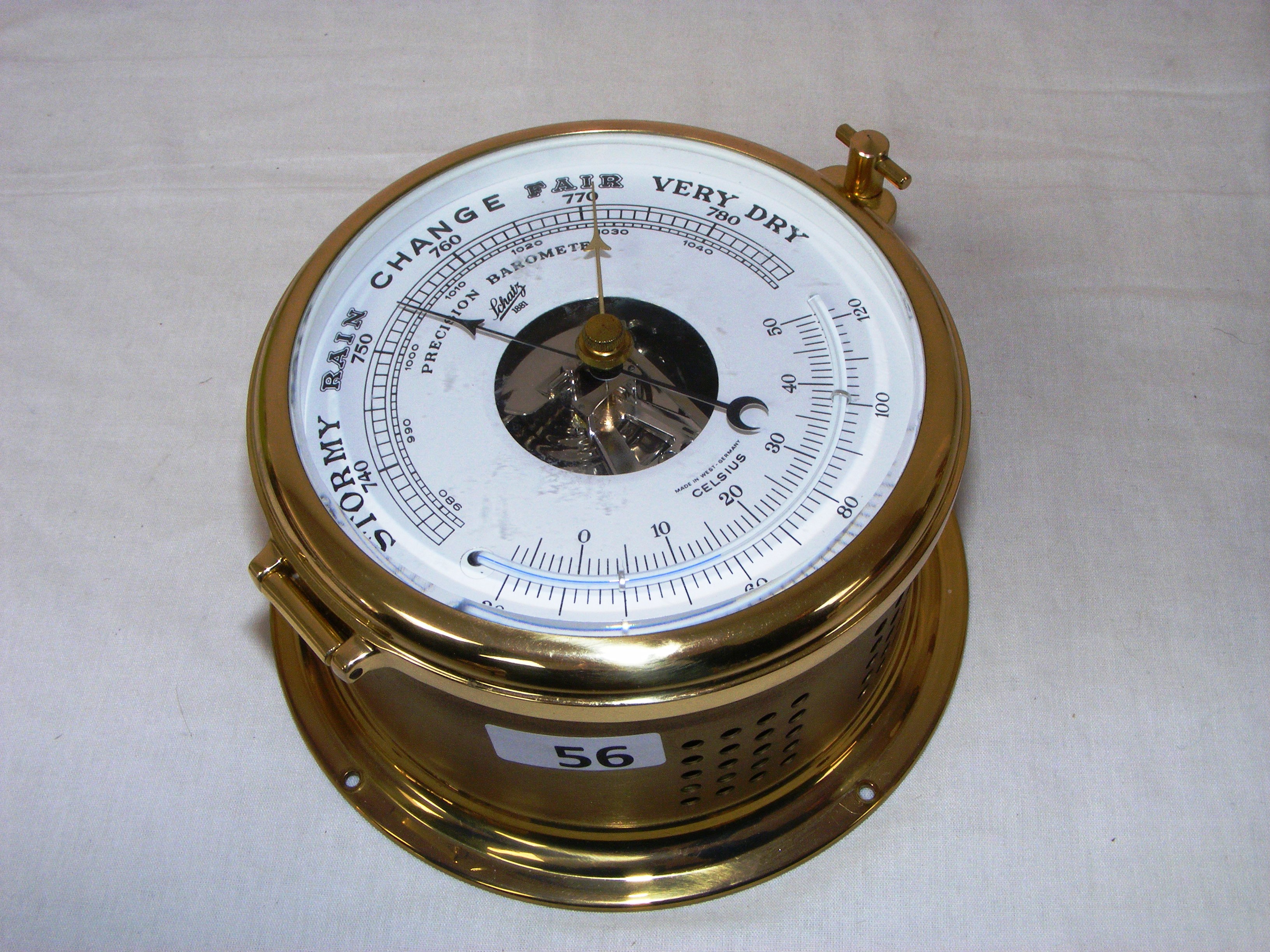 A Schatz precision barometer, measuring 7" in diameter (at the widest point). - Image 2 of 2