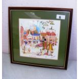 Colin Carr, a signed watercolour painting titled 'Bull Ring Grimsby" and dated for 1980,