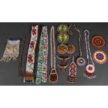 NATIVE AMERICAN BEADED AND STONE OBJECTS