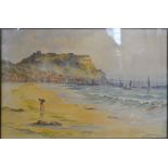 M H Meyrick, SCARBOROUGH WITH FIGURE ON