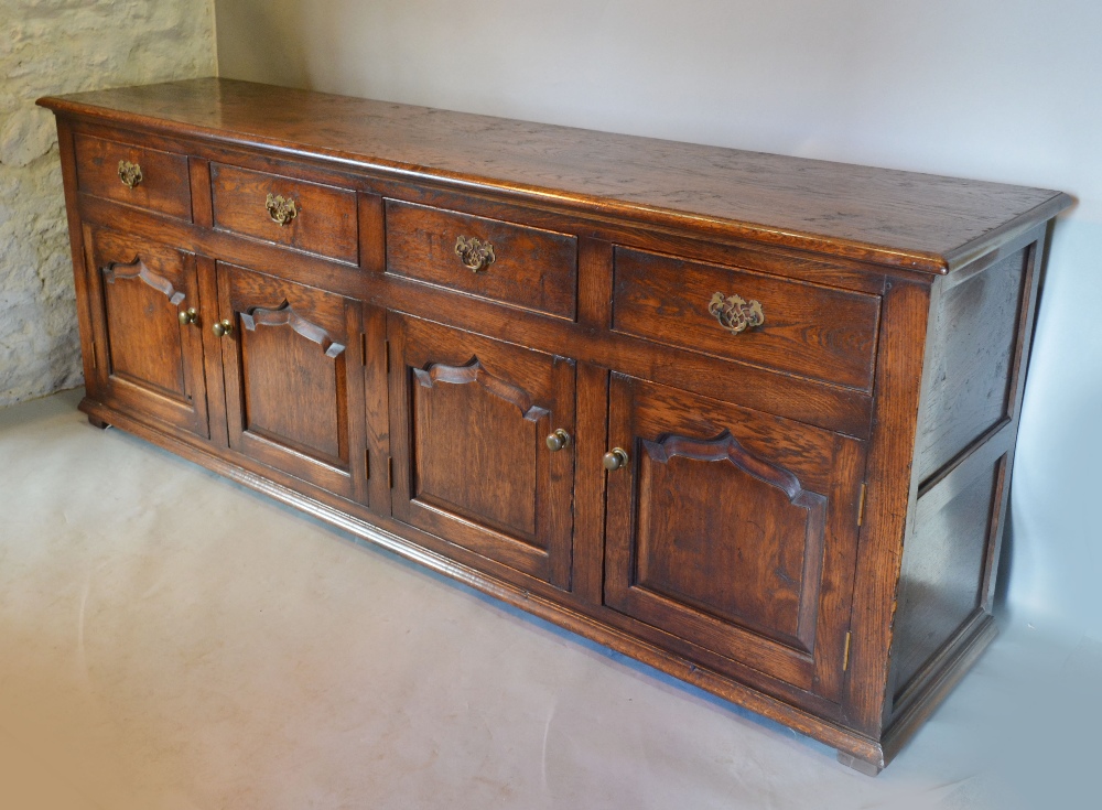 A Large Oak Dresser Base, to match the previous lot, - Image 2 of 2