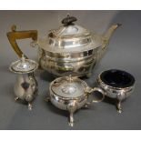 A Birmingham Silver Small Teapot,