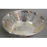 An Italian 925 Silver Bowl of Pierced Scroll Form, 12 ozs, 19.